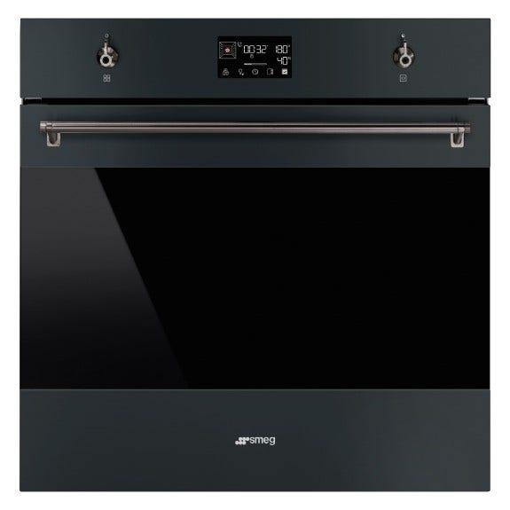 Smeg Classic 60cm Pyrolytic Steam Oven with Probe - Matte Black