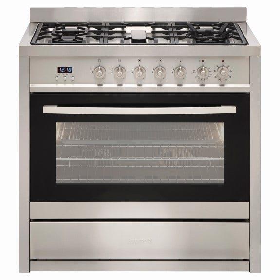 Euromaid 90cm Freestanding Dual Fuel Cooker - Stainless Steel