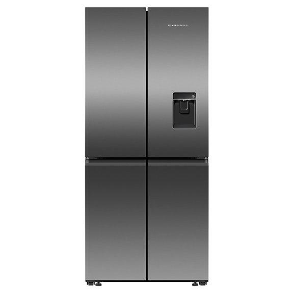 Fisher & Paykel 498 Litre Quad Door Refrigerator Freezer with Ice & Water - Dark Stainless Steel