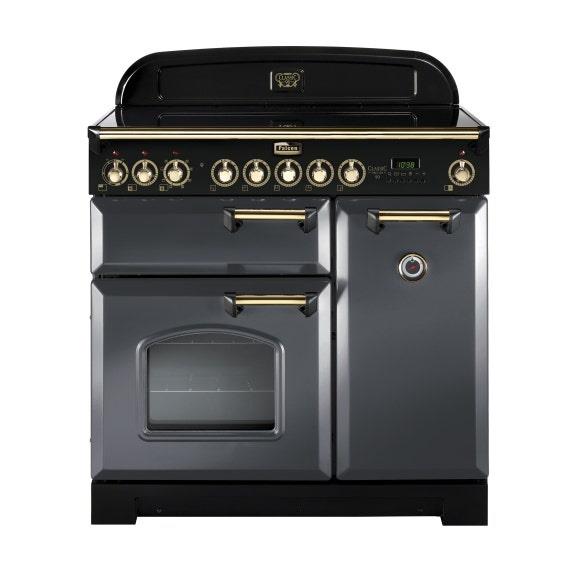 Falcon Classic Deluxe 90cm Induction Range Cooker - Slate Brass