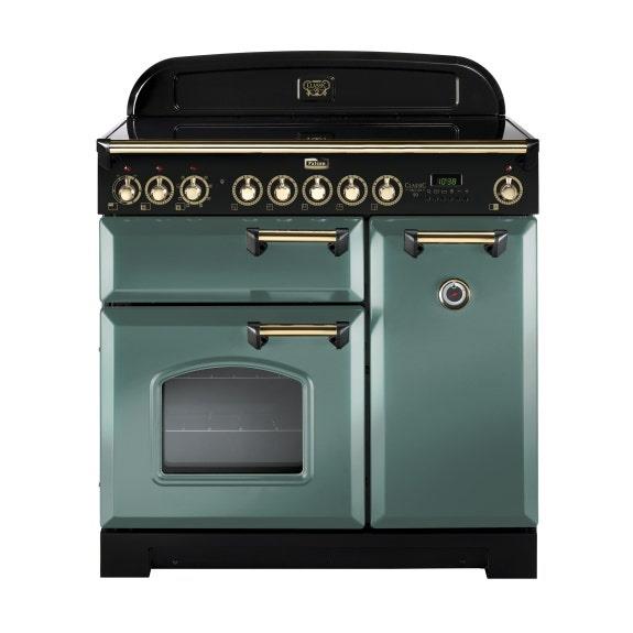 Falcon Classic Deluxe 90cm Induction Range Cooker - Mineral Green Brass