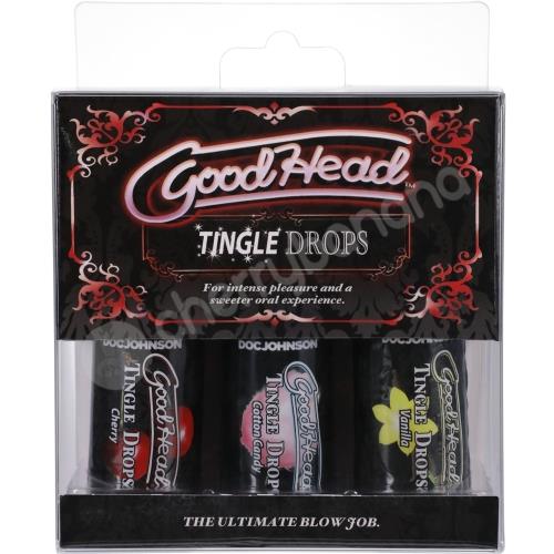 Goodhead Tingle Drops Flavoured Tingling Cooling Oral Sex Drops 3pk 29ml Bottles