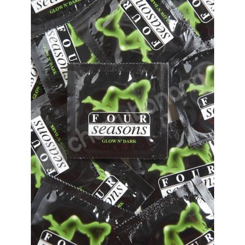 Four Seasons Glow In The Dark Regular Condoms 8 Pack