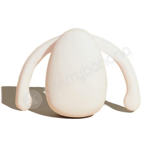 Dame Eva II White Silicone Hands-Free Clitoral Vibrator