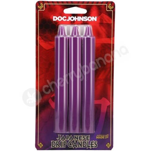 Doc Johnson Japanese Drip Candles Purple 3 Pack