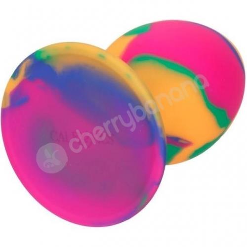Calexotics Cheeky Large Tie-Dye 3&quot; Silicone Butt Plug