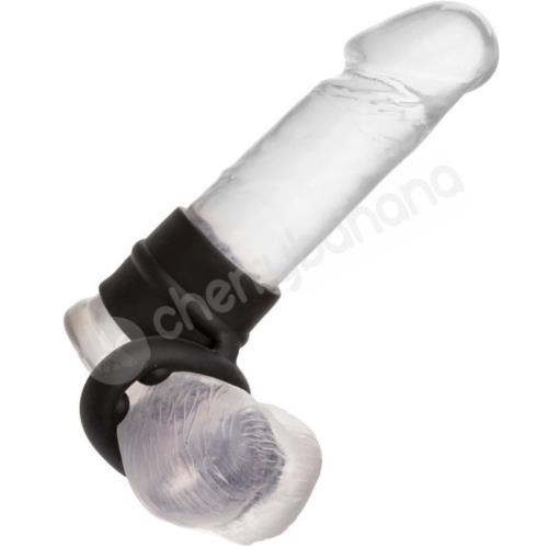 Alpha Liquid Silicone Dual Magnum Cock Ring With Built-In Scrotum Ring