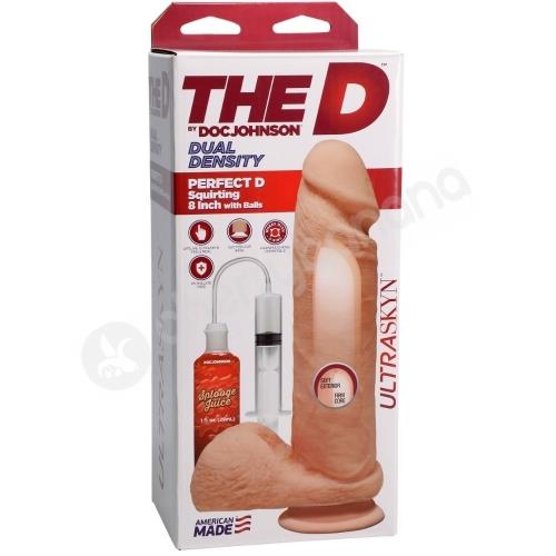 The D Perfect D Squirting 8&quot; Realistic Dildo With Splooge Juice