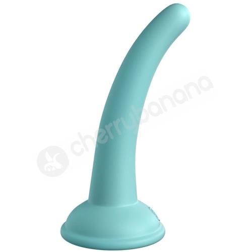 Dillio Platinum Curious Five 5&quot; Teal Silicone Dildo With Suction Cup Body Dock Compatible Base