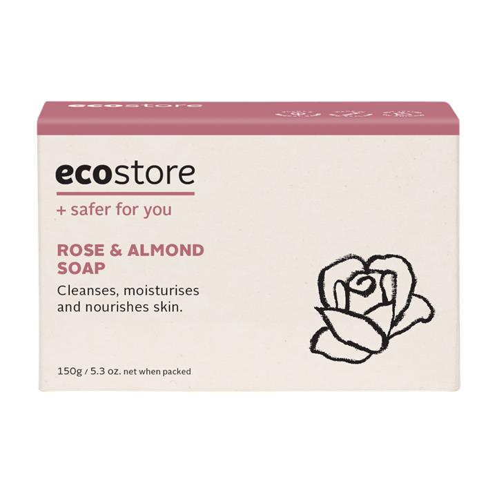 Ecostore Rose & Almond Oil Soap - Boxed 150g