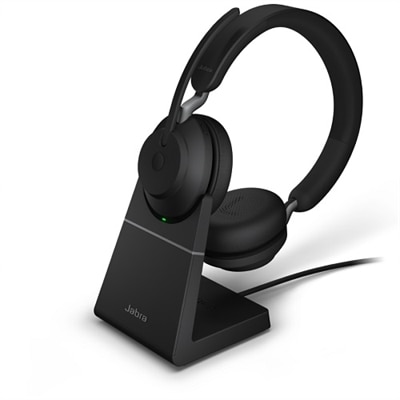 Jabra Evolve2 65 MS Stereo - Headset - on-ear - Bluetooth - wireless - USB-C - noise isolating - black
